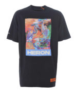 T-shirt over con stampa multicolor