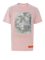 T-shirt rosa con stampa