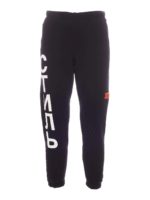 Pantalone tuta nero con logo bianco