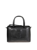 Bauletto nero in pelle liscia