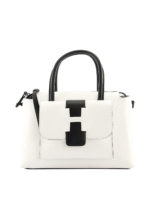 Bauletto in pelle con H frontale