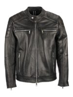 Giacca biker in pelle