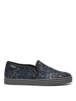Sneaker slip-on R141 con glitter