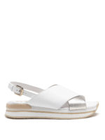 Sandali H222 a fasce in pelle