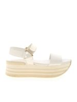 Sandali H294 bianchi e platino