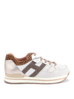 Sneakers H222 in pelle effetto craquele