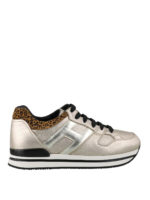 Sneakers H222 con talloncino leopardato