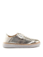 Sneaker H327 in pelle color platino