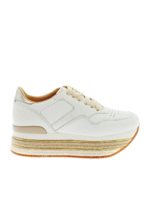 Sneakers H426 bianche con dettagli color oro
