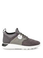 Sneaker Interactive grigie in pelle e lycra