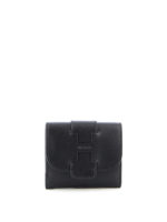 Portafoglio tri-fold in pelle