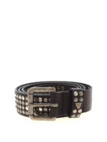 Cintura con borchie all-over nera