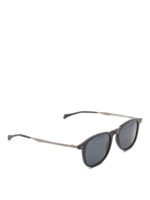 Occhiali da sole neri con aste in titanio