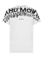 T-shirt girocollo in cotone con pattern logo