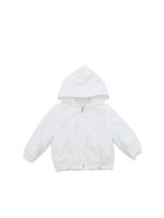 Giubbino bianco con ricamo logo