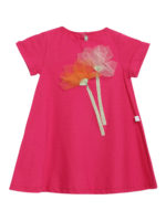 Abito in jersey con ricamo fiori