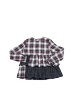 Abito tartan con balze