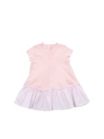 Abito rosa con balza sul fondo