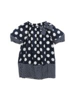 Abito blu e bianco a pois