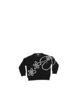 Pullover nero ricamato