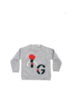 Pullover grigio con intarsio I G