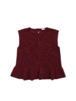 Gilet tricot bordeaux