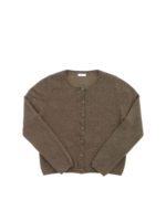 Cardigan verde con dettaglio in velluto