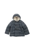 Piumino grigio con interno effetto teddy