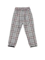 Pantalone tartan rosa e grigio