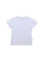 T-shirt bianca con dettagli arricciati