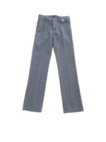 Pantalone in tessuto diagonale grigio