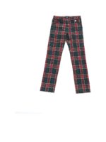 Pantalone verde e rosso stampa tartan