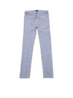 Pantalone in seersucker a righe