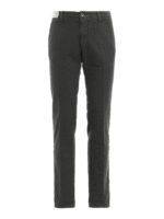 Pantaloni in cotone operato grigioverde