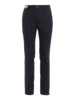 Pantaloni Pattern 82 in cotone e lino blu