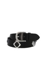 Cintura Theora nera e argento