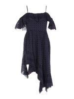 Vestito asimmetrico in cotone ricamato