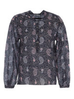 Camicia girocollo in cotone paisley