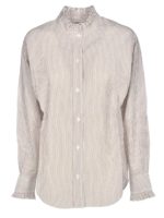 Camicia Saoli bianca e color ocra