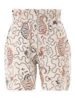 Shorts a vita alta con stampa tribale