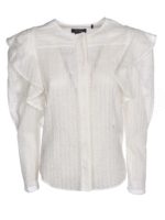 Top volant Getylia bianco