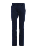 Pantaloni in cotone jacquard blu