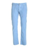 Pantalone azzurro con logo