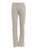 Pantaloni in cotone grigio chiaro