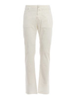 Pantaloni Style 688 in cotone stretch avorio