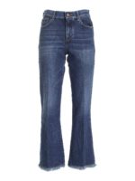 Jeans Zaira blu con frange