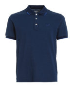 Polo in pique di cotone indaco