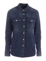 Camicia con taschini sul petto blu