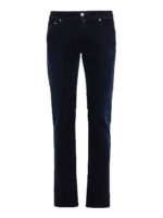 Jeans con etichetta logo verde