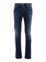 Jeans slim fit in denim di cotone stretch